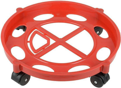 LooMantha (Red) Pack of 1 Plastic Gas Cylinder Trolley(Red)