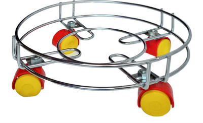GLOCY cylender trolley with wheels colour (silver)//r Gas Cylinder Trolley(Silver, Pack of 1)
