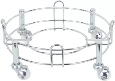 Somkala presents a heavy stainless steel Gas Cylinder Trolley(Silver)