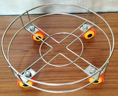 AmarRubal 008 Gas Cylinder Trolley(Silver)