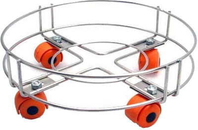 Nexus Lifestyle Stainless steel Gas Cylinder Trolley pack of 1 Gas Cylinder Trolley(Silver)