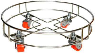 Vihaa PACK OF 1 PIC Cylinder Trolley + FREE LPG Cylinder(120KH BOTTAL) Gas Cylinder Trolley(Silver)