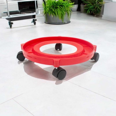 Jaycee Plastic Gas (LPG) Cylinder Roller Stand Flexible,Movable and Unbreakable with Wheels Gas Cylinder Trolley(Red)