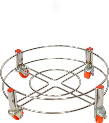 MARQO Stainless Steel Cylinder Trolley with Wheels Gas Cylinder Trolley(Steel)