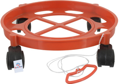 Heart Home LPG Cylinder Trolley Easily Movable Stand with Wheels,Gas Cylinder Stands,Gas Cylinder Trolley (Red) Gas Cylinder Trolley(Red)