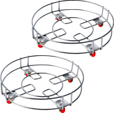 Shriyagic Pack Of 2 Gas Cylinder Trolley(Steel, Pack of 2)