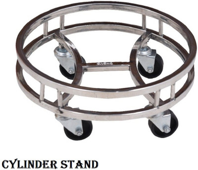 DHSVS Gas Cylinder Trolley with Heavy Duty Metal Wheels ( 12x5 ) Gas Cylinder Trolley(Steel, Pack of 1)