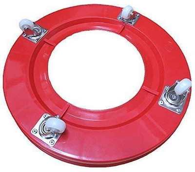 Shubh Shakti Round Movable LPG Cylinder Stand / Gas Cylinder Trolley(Red)