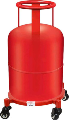 Vrushti Gas Trolly Cylinder Trolly LPG Gas Cylinder Stand with PU Heavy Caster Wheel Gas Cylinder Trolley(Red)