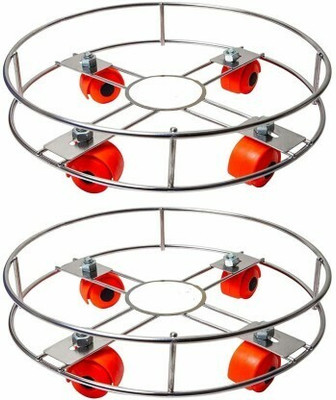 CLOUDWING Gas Cylinder Trolley(Silver, Red)