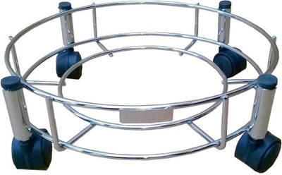 BLLUEX Stainless Steel Gas Cylinder Trolley, Gas Trolly, Cylinder Stand, Plastic Wheels Gas Cylinder Trolley(Multicolor)