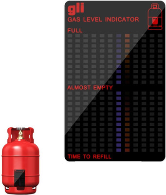 NUVIO Magnetic LPG Gas Cylinder Level Indicator Strip | Reusable Gas Checker Gas Detector