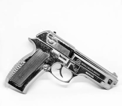 ZipFlame ® Gun Lighter Style 608 Lighter With Pull Back System Iron Gas Lighter Steel Gas Lighter(Silver, Pack of 1)
