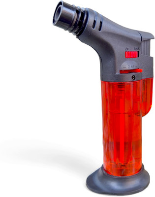 ZipFlame ® Plastic Windproof Blow Torch Jet Flame Gas Lighter Refillable for Diwali Plastic Gas Lighter(Red, Pack of 1)
