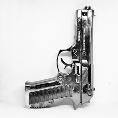 JMALL ™Heavy Metal Full Cock Pistol Gun Lighter With Windproof Flame Gas Lighter Steel Gas Lighter(Silver, Pack of 1)