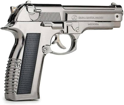 SALFROD Heavy Metal Pistol Gun 608 with Lighter Pull Back Gun Pocket Iron Gas Lighter(Silver, Pack of 1)