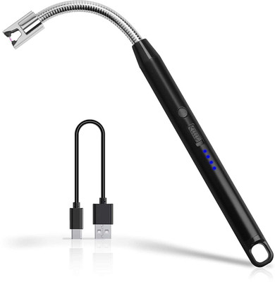 Fitaza Rechargeable Gas Lighter For Kitchen Stove,Candle, 360deg Flame Adjustable P63 Steel, Plastic Electronic Gas Lighter(Multicolor, Pack of 1)