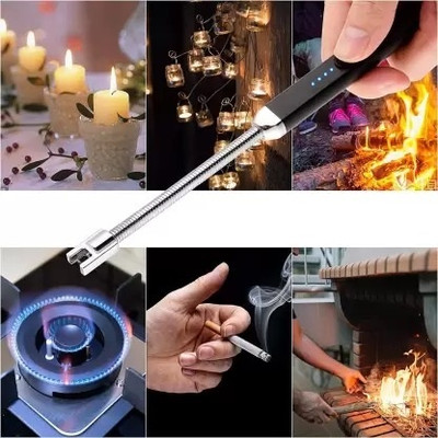 BSVR Flexible Electric Kitchen Lighter 360 Degree Rechargeable for Gas ,Candle_546 Electric Kitchen Lighter _546 Cigarette Lighter(Multicolor)