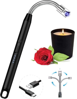 REMICH 360 Degree Flexible Rechargeable Electric Kitchen Lighter for Gas Candle_Stove Steel Electronic Gas Lighter(Multicolor, Pack of 1)