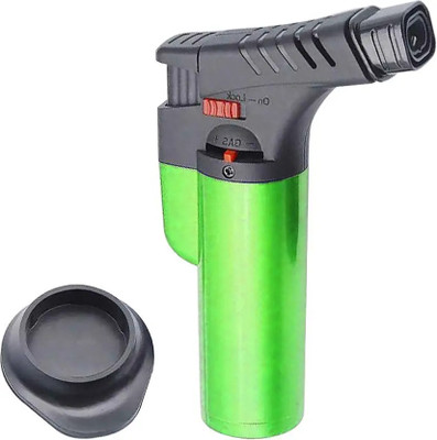 Iris Grape ® Dual Flame Kitchen Blow Torch Lighter For Welding Soldering Cooking Baking Plastic Gas Lighter(Green, Pack of 1)