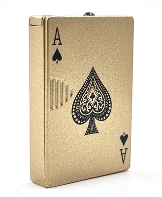 VIOVI Rose Gold Ekka Green Flame Windproof Cigarette Lighter with LED Light Cast Iron Gas Lighter(Gold, Pack of 1)