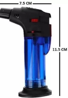 adorrobella Windproof Cigarette, Jet Flame Lighter for Lighting Fireworks, Hookah Coal Plastic Gas Lighter(Blue, Pack of 1)