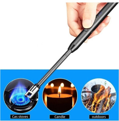 SnowShell Flameless Windproof USB Gas lighter 360deg Flexible Neck Arc lighter Steel Zx365 Steel Electronic Gas Lighter(Multicolor, Pack of 1)