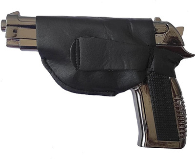 i BOTTA Metal 608 Gun Lighter with Barrel Pull Back System Jet Flame Steel Gas Lighter(Silver, Pack of 1)