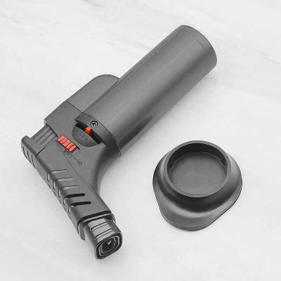 Must Violence Premium Quality Double Jet Flame BBQ Windproof Lighter with Flame Lock Button Plastic Gas Lighter(Multicolor, Pack of 1)