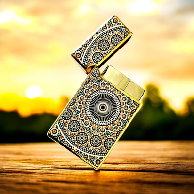 SSAppliances Mandala Printed Refillable Gas Lighter – Stylish Windproof Lighter Brass Gas Lighter(Multicolor, Pack of 1)