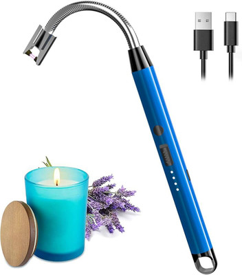 ANSHMULTICOM Rechargeable Stainless Steel Electric Arc Lighter – USB Flameless Windproof Aluminium Electronic Gas Lighter(Multicolor, Pack of 1)