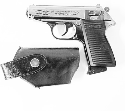 HumBiG ™ 508 Pistol Shaped with Barrel Pull Back System Pocket Lighte Full Metal Body Gun Lighter With Pull Back Loading System Cast Cigarette Lighter(Silver)