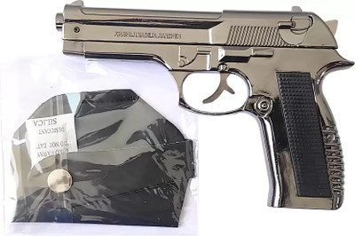 ZipFlame ® Fully Metal 508 Gun Shaped Jet Flame Windproof Cigarette Lighter Steel Gas Lighter(Silver, Pack of 1)