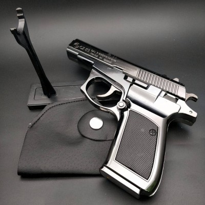 FITUP ™Z83 BZZ Pistol Shaped with Barrel Pull Back System Full Metal Body Heavy Weight Real Look Reloaded Pull Back Jet Flame Gun Lighter Cigarette Lighter(Coin Silver)