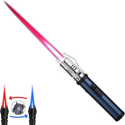 SHARNGA flam Lighter, Bright Fire Lighter with Safety Lock & Adjustable Red/Blue Flame Steel Gas Lighter(Multicolor, Pack of 1)