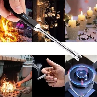 NKPR Flexible Electric Kitchen Lighter 360 Degree Rechargeable for Gas ,Candle_545 Electric Kitchen Lighter _1545 Cigarette Lighter(Multicolor)