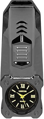 Quick Flame Clock Cigar Accessories Lighter High Fire Power Direct Clock Lighter Pocket Lighter(Grey)