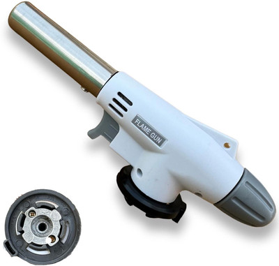 nit Plastic, Steel Electronic Gas Lighter(White, Pack of 1)