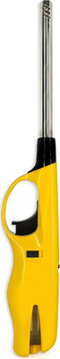 GMEE Debire Refillable Gas Lighter for Kitchen Stove and Candle Use, Flame Adjustable Plastic Gas Lighter(Yellow, Pack of 1)
