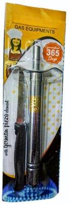 SHRI JI Premium Gas Lighter with Durable Stainless Steel Body & Long-Lasting Ignition Steel Gas Lighter(Silver, Pack of 1)