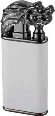 Azimaan AZIMAAN HIGH QUALITY CROCODILE HIGH FLAME LIGHTER Steel Gas Lighter(Silver, Pack of 1)