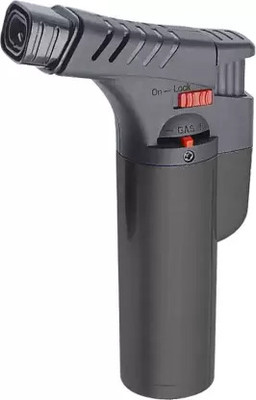 Iris Grape ® Double Flame Blow Torch Windproof And Refillable Butane Gas Pocket Size Steel Gas Lighter(Silver, Pack of 1)