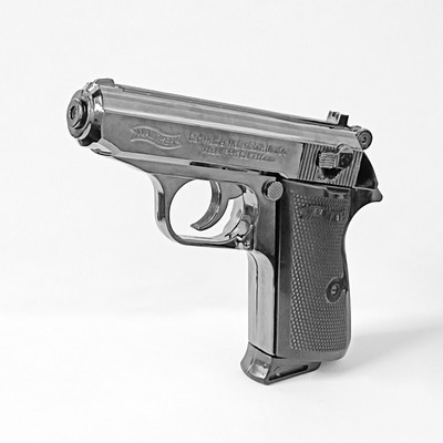 Huayue ™508 Gun Pistol Lighter Heavy Weight Metal Body Real Original Like Gun Pistol Machine Steel Gun Lighter Steel Gas Lighter Cigarette Lighter(Silver)