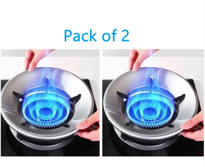 QinPin Gas Saver Burner Stand Home Gas Stove Fire & Windproof Roaster 10 kg Roaster(Silver)