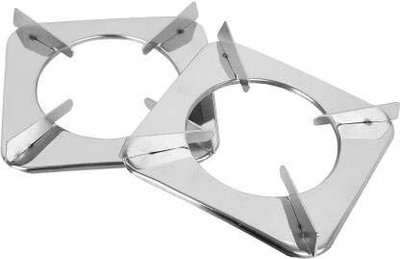 NETVULL Gas Saver Burner Stand – Fire & Windproof Energy Saving Chula Support Jali Ring Stainless Steel Manual Gas Stove(2 Burners)