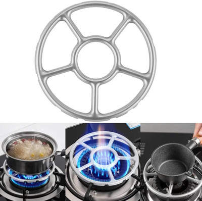 SOCHEP Universal Gas Stove Stand Ring Coffee Pot Holder Gas Range Burner Grate Support 10 kg Roaster(Silver)
