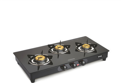 PADMINI CS-3 GT SHINE Glass Manual Gas Stove(3 Burners)