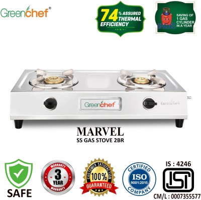 Greenchef Stainless Steel Manual Gas Stove(2 Burners)