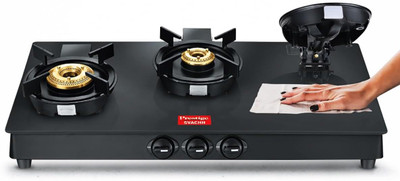 Prestige Svachh Neo Series 3 Burner Glasstop | Liftable Burner Glass Manual Gas Stove(3 Burners)