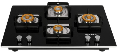 FABER HOB HTG 754 CRS BR CI Glass Automatic Hob(4 Burners)